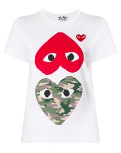 Футболка с круглым вырезом и логотипом Comme des garcons play