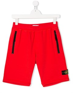 Спортивные шорты с нашивкой логотипом Stone island junior