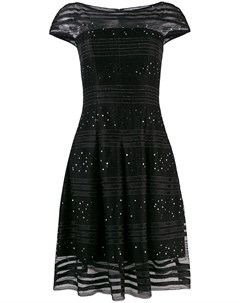 Расклешенное кружевное платье с пайетками Talbot runhof