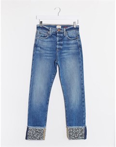 Синие джинсы герлфренд с завышенной талией Jeans Alice & olivia