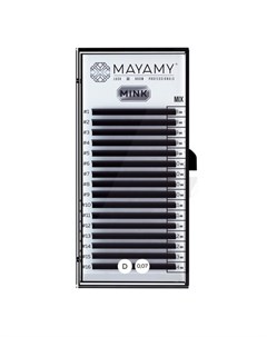 Ресницы на ленте Mink Mix D изгиб 0 07 мм Mayamy