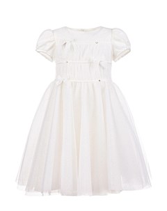 Белое платье с отделкой блестками детское Baby a.