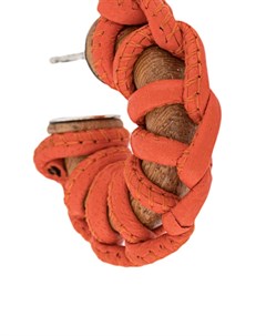 Плетеные серьги кольца Bottega veneta