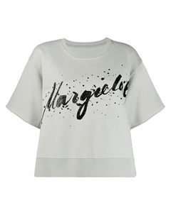 Футболка с графичным логотипом Mm6 maison margiela