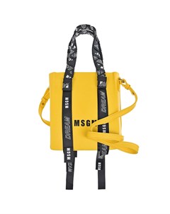 Желтая сумка с логотипом 19х23х8 см Msgm