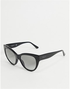 Черные солнцезащитные очки кошачий глаз Vogue