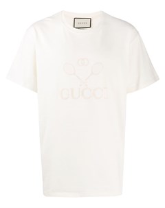 Футболка оверсайз с вышивкой Tennis Gucci