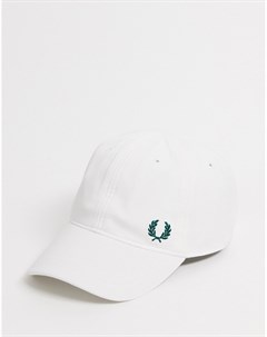 Белая классическая кепка из пике Fred perry