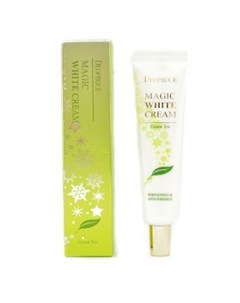 Крем для лица осветляющий антивозрастной с экстрактом зеленого чая magic white cream green tea Deoproce