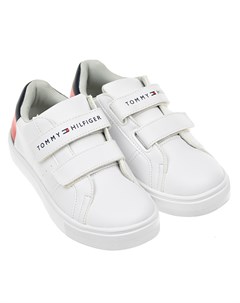 Белые кеды с застежками велкро Tommy hilfiger