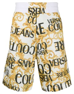 Шорты с принтом Logo Baroque Versace jeans couture