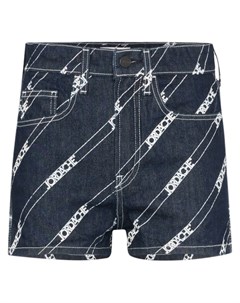 Джинсовые шорты с логотипом и завышенной талией Jordache