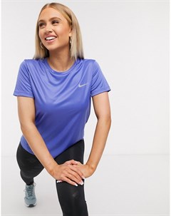 Фиолетовая футболка Nike Running miler Nike training