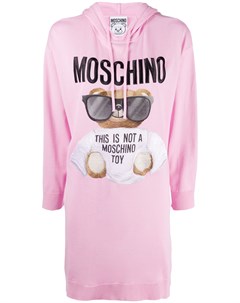 Платье худи с логотипом и принтом Moschino