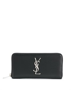 Кошелек на молнии с монограммой Saint laurent