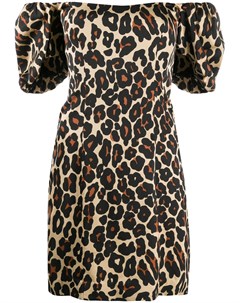 Платье мини с леопардовым принтом De la vali