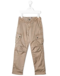 Брюки прямого кроя с карманами Brunello cucinelli kids