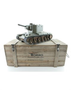 Радиоуправляемый танк КВ 2 1 16 2 4G СССР зеленый ВВ пушка деревянная коробка Torro